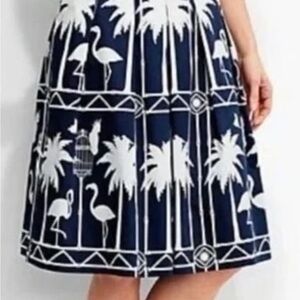 Talbots Navy and White A-Line Skirt